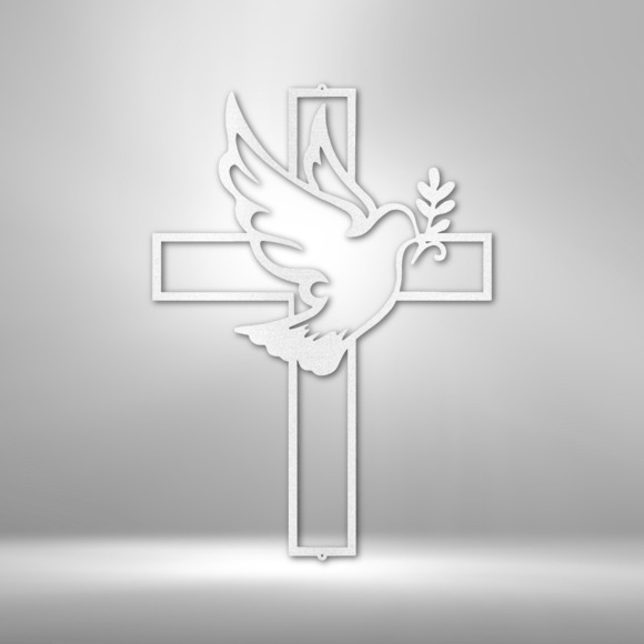 Peaceful Dove Steel Sign Laser Cut Powder Coated Home & Office Metal Wall Decor